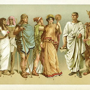 Ancient period costume of ancient Rome Greece and Egypt