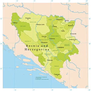 Bosnia Herzegovina Vector Map