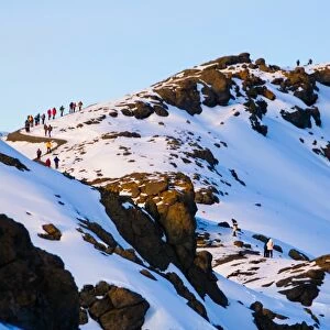 Climbers Summiting Uhuru Peak