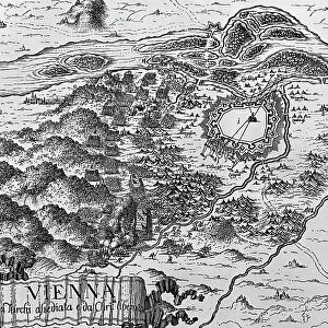 Defeat of the Ottoman Empire in Vienna in 1683: Plan of the siege