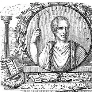 Gaius Julius Caesar, 100 BC 44 BC Julius Caesar, The History of Ancient Rome, Roman Empire, Italy, Historical, digitally restored reproduction of a 19th century original