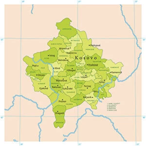 Kosovo Vector Map