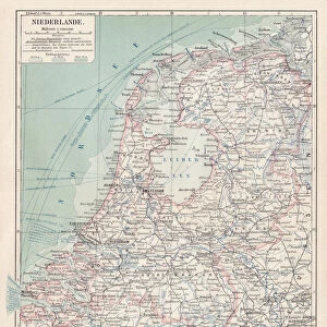 Map of Netherlands 1900