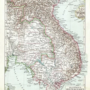 Map of Thailand and Vietnam 1900