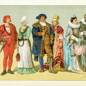 Period costume from 16th century Europe