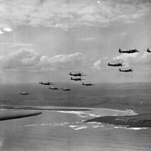 RAF Supermarine Spitfires on Air Patrol