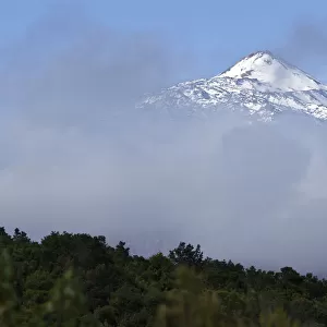 View of the Pico del Teide mountain above the clouds, Tenerife, Canary Islands, Spain, Europe