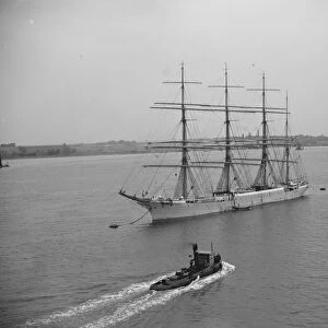 The windjammer Magdalene Vinnen at anchor. 1939