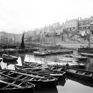 Inner harbour, Mevagissey, Cornwall. 5th June 1909