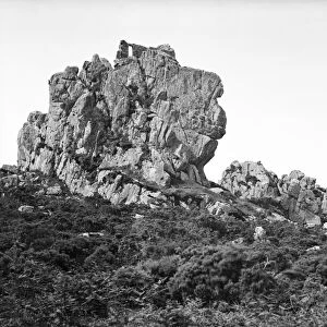 Roche Rock with the chapel from the northwest, Roche, Cornwall. 1910