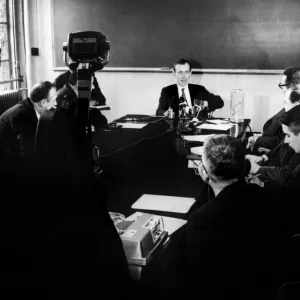 Print of James Watson at a 1962 Harvard press conference
