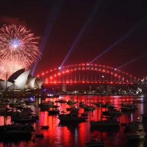 Australia-New-Year Print: Sydney Opera House Fireworks Australia-New-Year Print: Sydney Opera House Fireworks