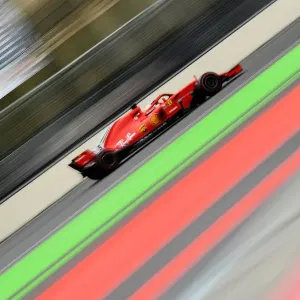 Print of Sebastian Vettel in Formula One Azerbaijan Grand Prix practice Print of Sebastian Vettel in Formula One Azerbaijan Grand Prix practice