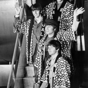 The Beatles Arrive in Tokyo Print The Beatles Arrive in Tokyo Print