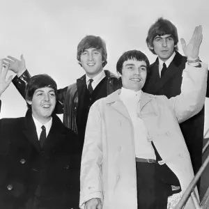 Print of The Beatles leaving London in June 1964 Print of The Beatles leaving London in June 1964