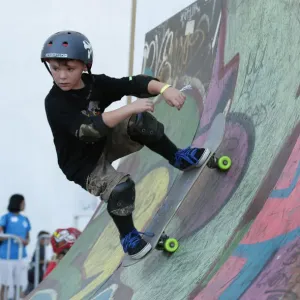A boy skates during a skateboard festival on the Kennedy Centers Front Plaza A boy skates during a skateboard festival on the Kennedy Centers Front Plaza