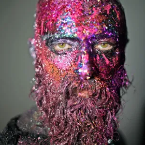 Print of a reveler posing before the Saturnalia Festival in Rio de Janeiro