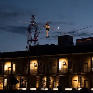 Print of a High-Wire Artist in Halifax Print of a High-Wire Artist in Halifax