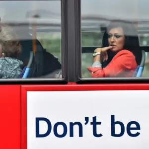 London Bus Don't be Late' Print London Bus Don't be Late' Print