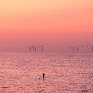 Britain Print - Sunset Paddleboarder Britain Print - Sunset Paddleboarder