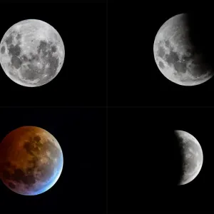 Print of the Super Blue Blood Moon Eclipse