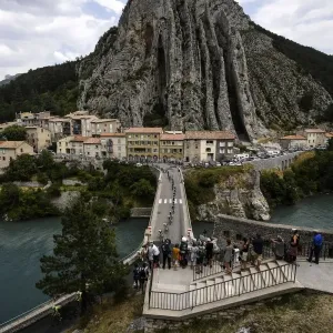 Cycling Print of Tour de France Stage in Sisteron Cycling Print of Tour de France Stage in Sisteron