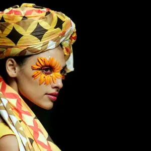 Fashion India Model Colour Portrait Print Fashion India Model Colour Portrait Print