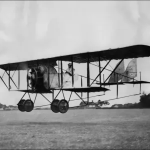 Print of Ken Waller in a Caudron aircraft Print of Ken Waller in a Caudron aircraft