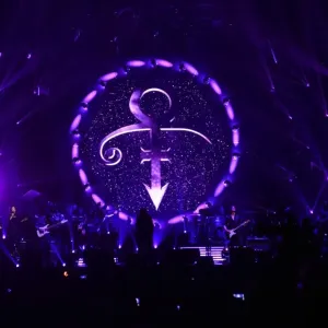 Print of Prince's symbol displayed at a Polnareff concert Print of Prince's symbol displayed at a Polnareff concert