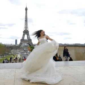 France-Paris-Love-Eiffel Tower-Happy