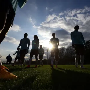 Frances womens team players take part in a training session in Clairefontaine Frances womens team players take part in a training session in Clairefontaine