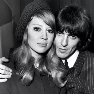 George Harrison and his young wife, Patti Boyd, 1966