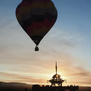 Hot Air Balloon above the Solar Temple Hot Air Balloon above the Solar Temple