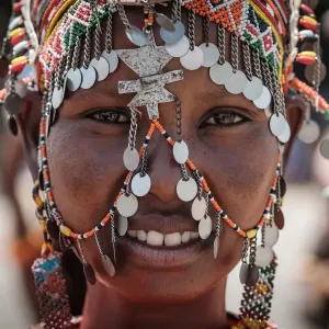 Print of a Rendile woman from northern Kenya