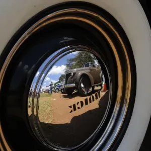 1925 DKW German motorcycle on display at Nairobi Concours d'Elegance Print