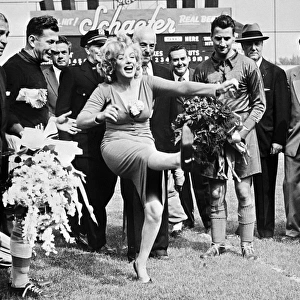 Marilyn Monroe Football Kick, 1957
