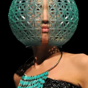 A model displays a creation by Kyrgyz designer Abylkasym kyzy Gulburak during Bishkek A model displays a creation by Kyrgyz designer Abylkasym kyzy Gulburak during Bishkek