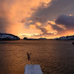 Norway Arctic Sunset Winter Print