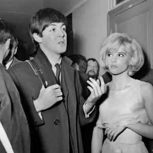 Paul McCartney with Sylvie Vartan Print Paul McCartney with Sylvie Vartan Print