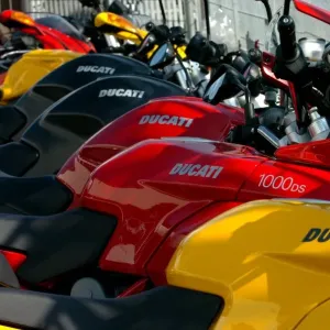 Ducati Motorcycles on Display Print Ducati Motorcycles on Display Print