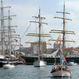This picture taken on September 27, 2013 shows the Belem (L) This picture taken on September 27, 2013 shows the Belem (L)