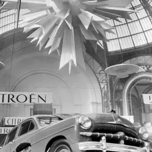 Print of a Ford Vedette being prepared for the Paris Car Show in 1948 Print of a Ford Vedette being prepared for the Paris Car Show in 1948