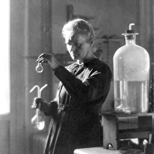 Professor Marie Curie Working in the Laboratory