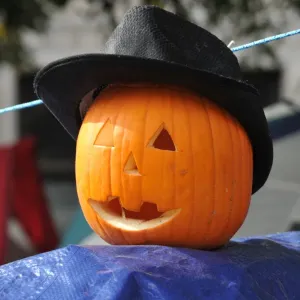 A pumkin wearing a hat sits atop an Occupy DC tent in McPherson Square on October 31 A pumkin wearing a hat sits atop an Occupy DC tent in McPherson Square on October 31