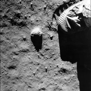 Astronaut Foot Print in Lunar Soil