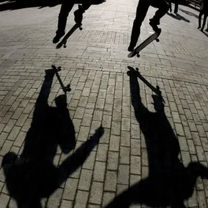 Russia Skateboards Shadows Print Russia Skateboards Shadows Print