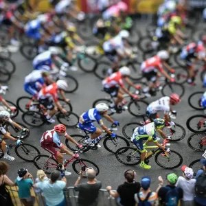 Start, sixth stage of the 105th edition of the Tour de France Start, sixth stage of the 105th edition of the Tour de France