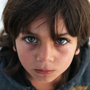 Print of a Child's Portrait from Idlib, Syria Print of a Child's Portrait from Idlib, Syria