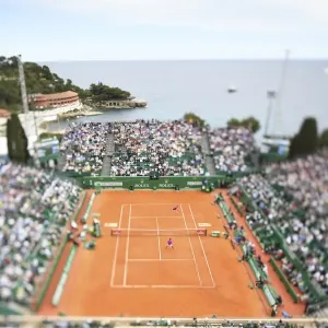 Print of Rafael Nadal and Kyle Edmund in Monte Carlo Print of Rafael Nadal and Kyle Edmund in Monte Carlo