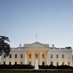 Print of the White House at sunset Print of the White House at sunset